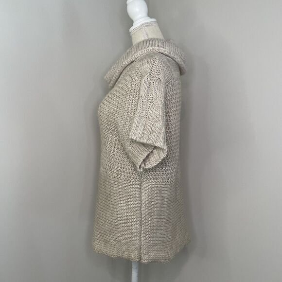 Soft Surroundings Wool Alpaca Blend Cowl Neck Knit Sweater Cream Women's Size XS - Picture 4 of 10